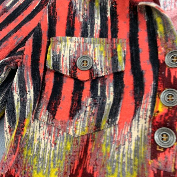 Uncle Frank Shirt Dress Womens Sz S Aztec Long Sleeve Patterned 1/4 Button Front - Picture 7 of 16